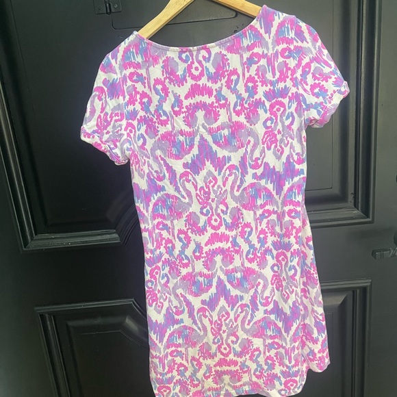 Lilly Pulitzer Flamingo Pattern Cotton Short Sleeve Dress Purple/Pink Small - Picture 3 of 6